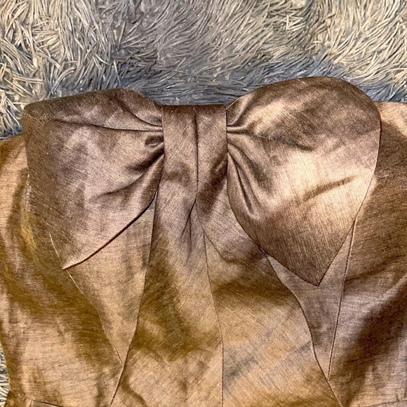 Antonio Melani Brown Linen Strapless  Dress - Picture 7 of 12